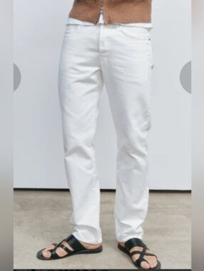 AYR The Normie White Jeans with Crisp Finish Size 31 X 30